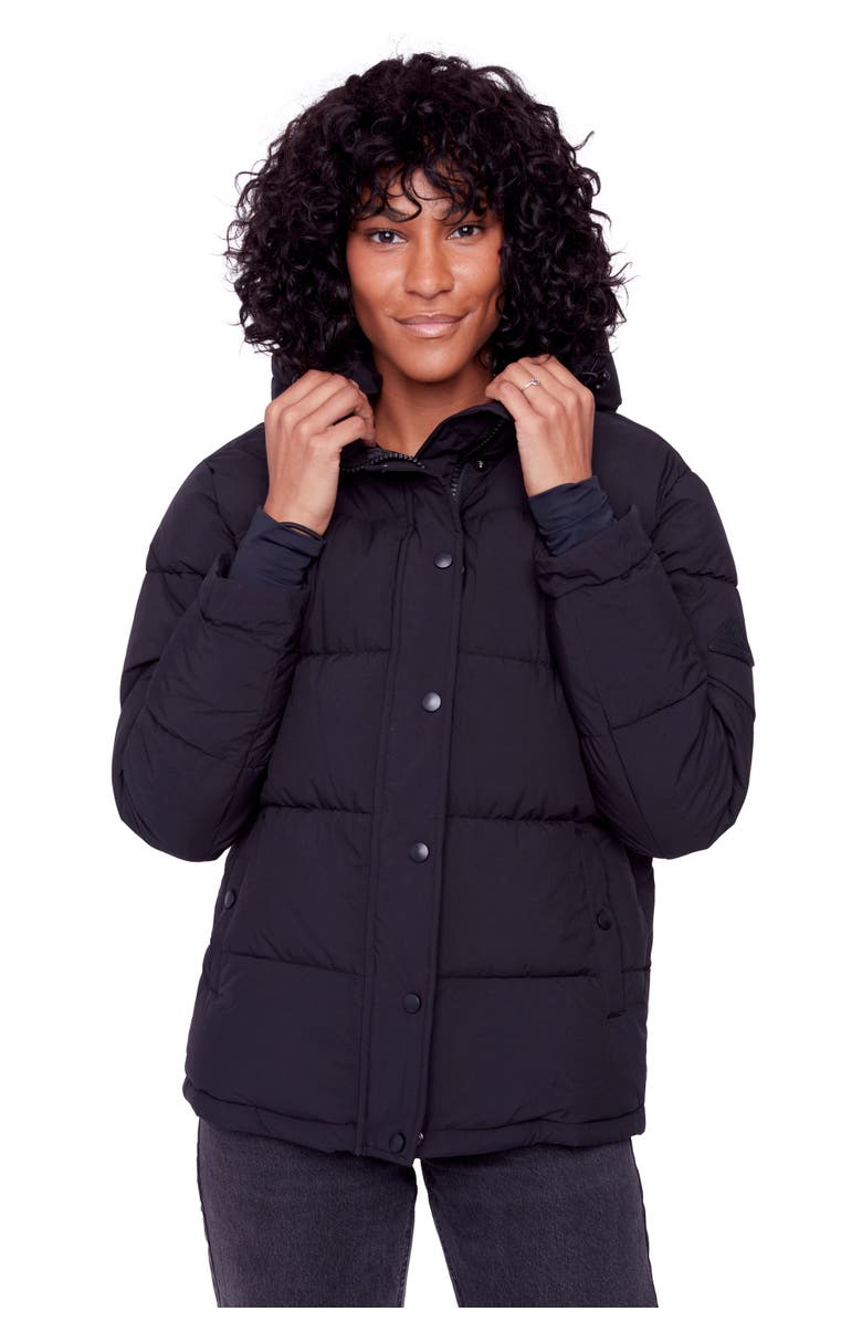 Alpine North FORILLON - Vegan Down Short Quilted Puffer Jacket, Alternate, color, Black