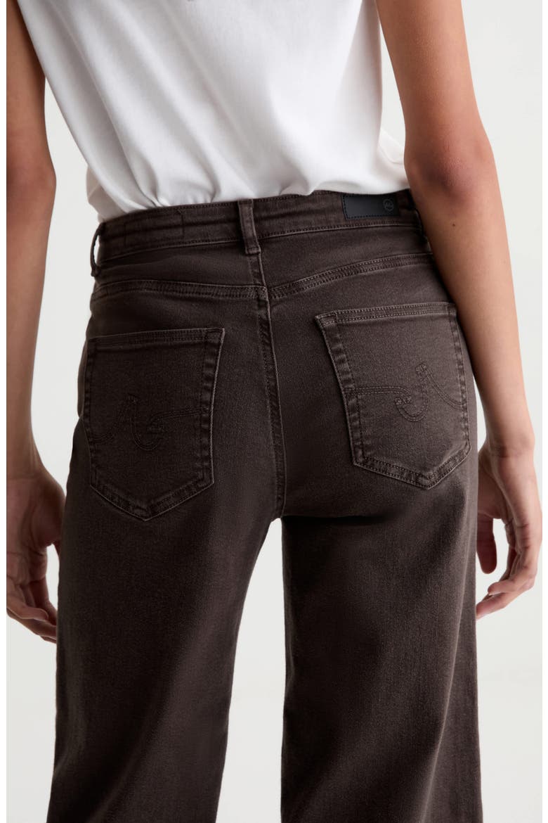 Saige Raw Hem Ankle Wide Leg Jeans, Alternate, color, SULFUR BURNT UMBER