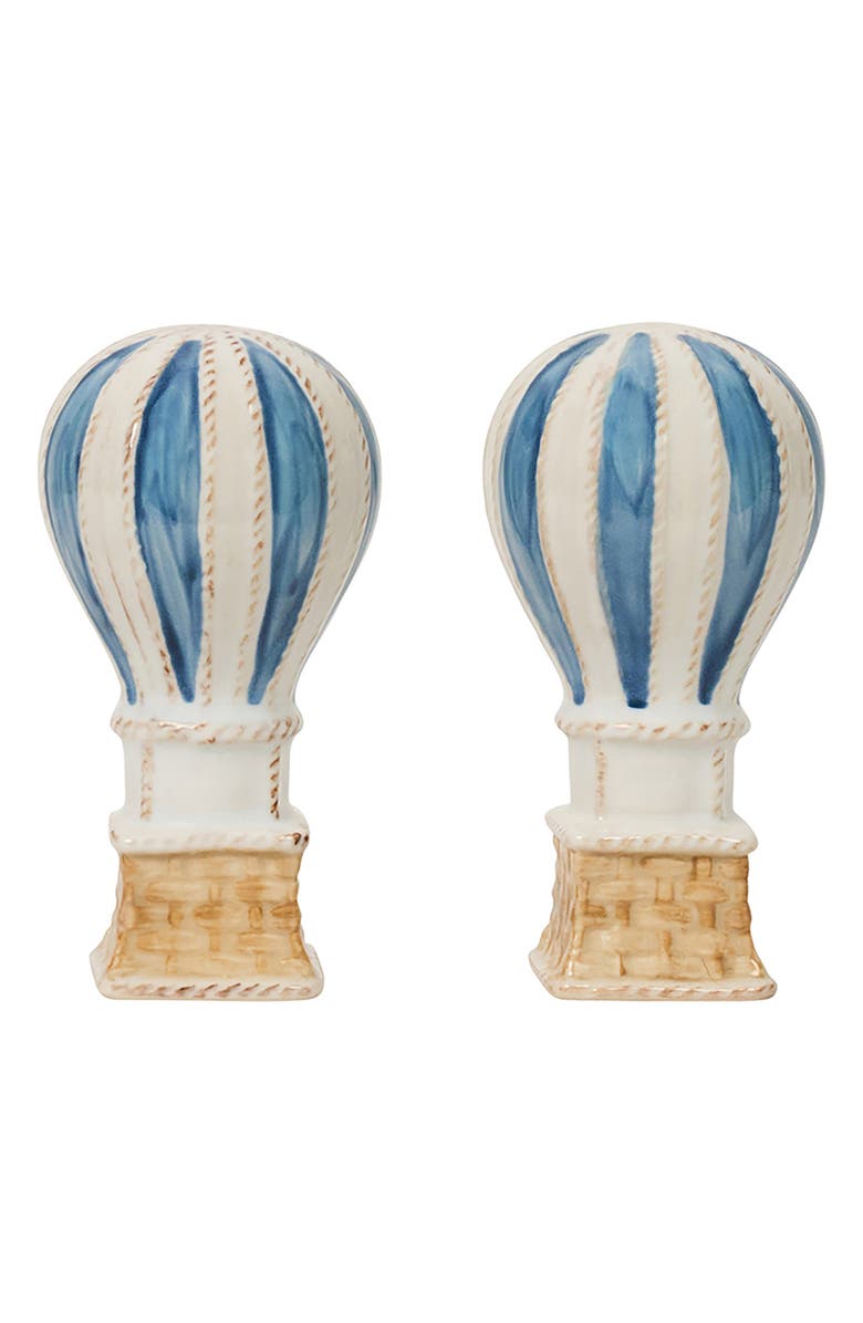 Juliska L'Amour Toujours Hot Air Balloon Salt & Pepper Shakers, Main, color, Chambray