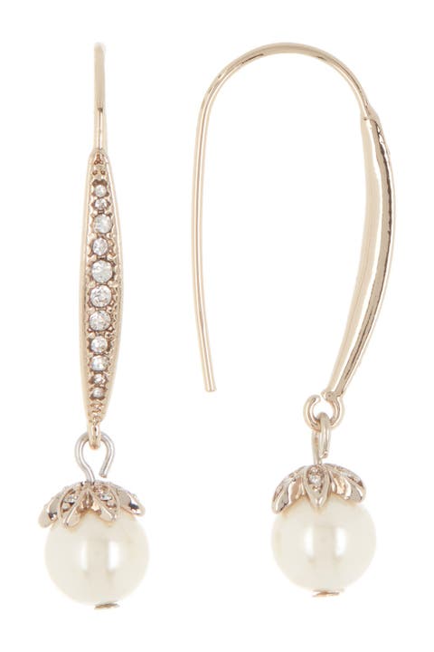Pave Crystal Linear Drop Earrings