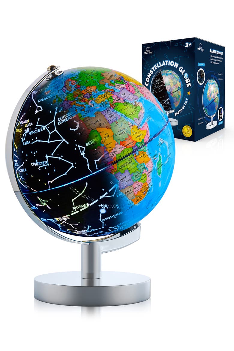 Illuminated Globe for Kids Learning - 7.2 Diameter, Main, color, Multi Color