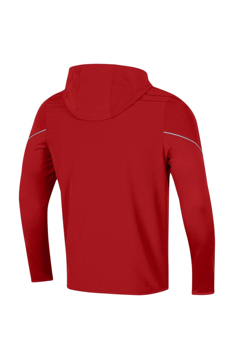 Under Armour Men's Under Armour Red Wisconsin Badgers 2021 Sideline Warm-Up Full-Zip Hoodie, Alternate, color, 