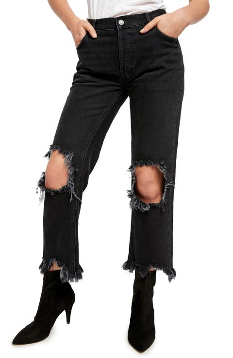 We the Free Maggie Distressed Straight Leg Jeans