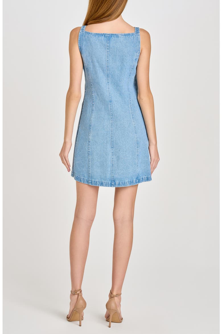 Alex A-Line Denim Minidress, Alternate, color, VINTAGE BLUE