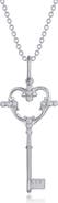 Lafonn Key for the Heart Simulated Diamond Pendant Necklace