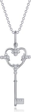 Lafonn Key for the Heart Simulated Diamond Pendant Necklace