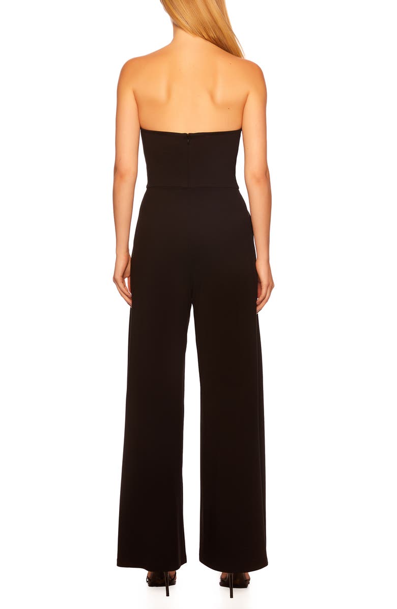 Susana Monaco Strapless Sweetheart Neck Wide Leg Jumpsuit, Alternate, color, 