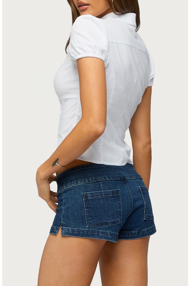 Weston Keyhole Button Up Top, Alternate, color, WHITE