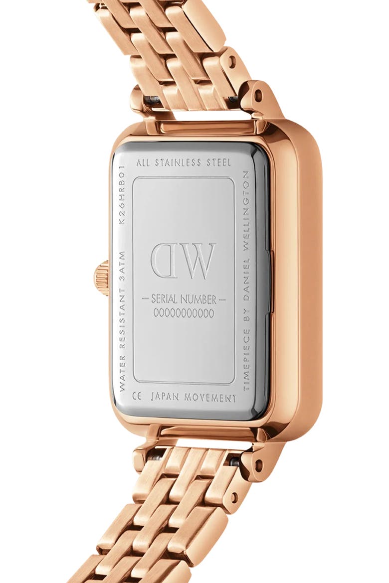 Quadro Bracelet Watch, 20mm x 26mm, Alternate, color, ROSE GOLD