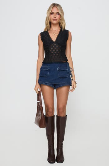 Gimmie Lace Tie Back Sleeveless Top