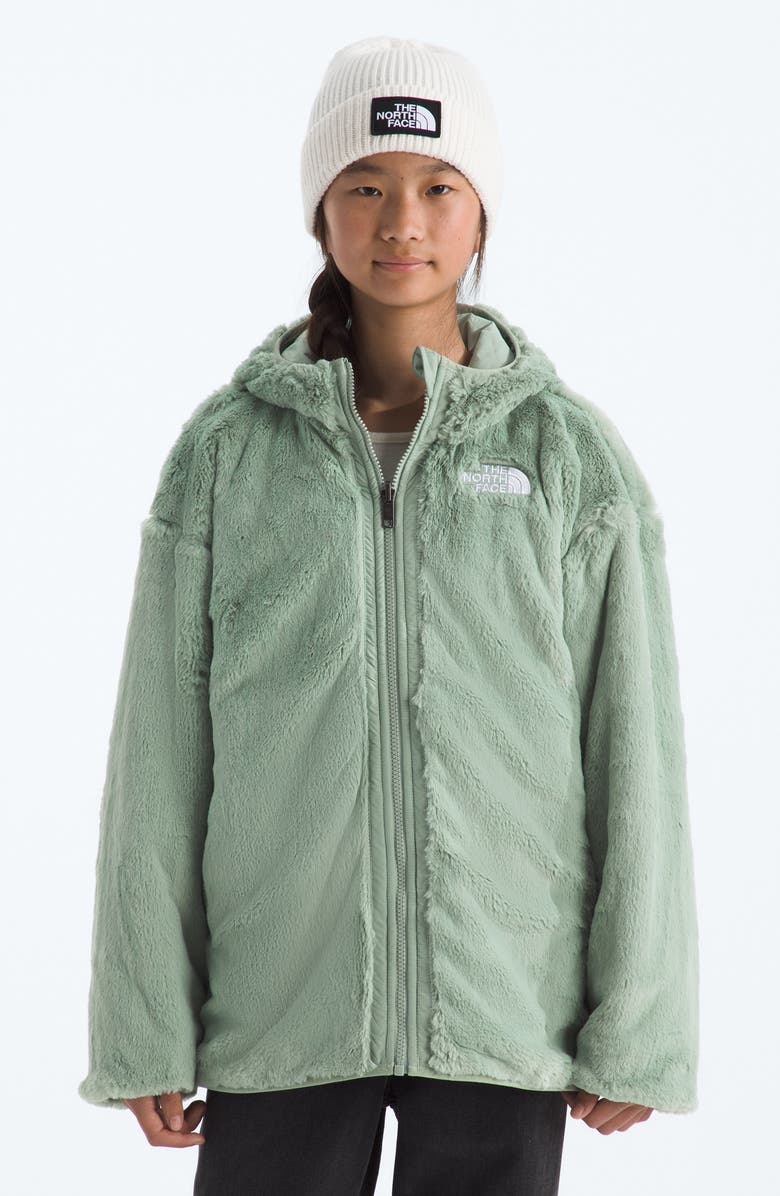 The North Face Kids' Shasta Water Repellent Reversible Hooded Jacket, Alternate, color, Slate Moss