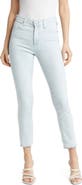 AG Mari Distressed Raw Hem Crop Straight Leg Jeans