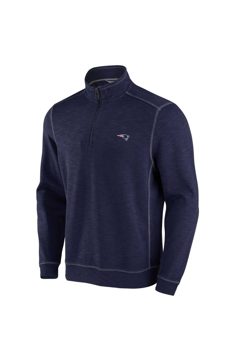 Tommy Bahama Men's Tommy Bahama Navy New England Patriots Tobago Bay Tri-Blend Half-Zip Jacket, Alternate, color, 