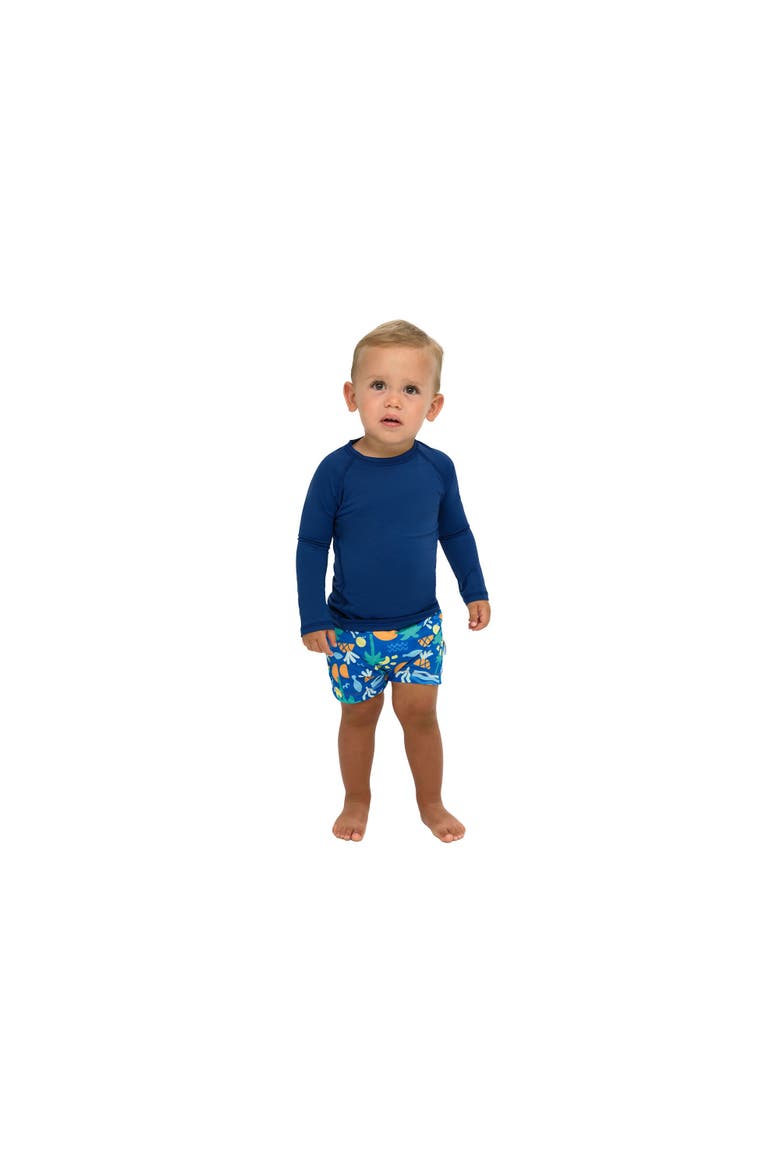 Toddler's Long Sleeve Crew Neck Top for Sun and UV Protection, Main, color, Navy