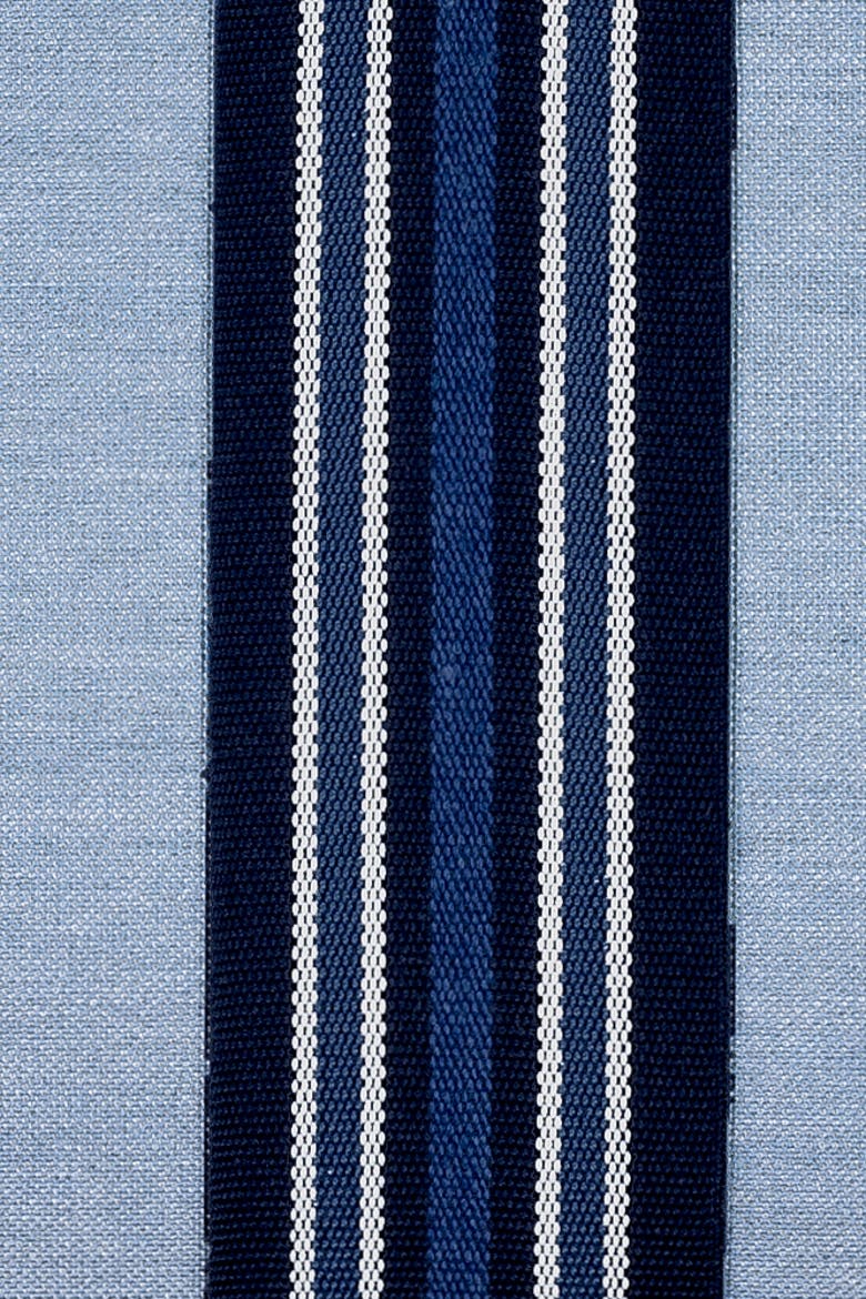 Ocean Banded Box Indoor & Outdoor Woven Accent Pillow, Alternate, color, Ocean
