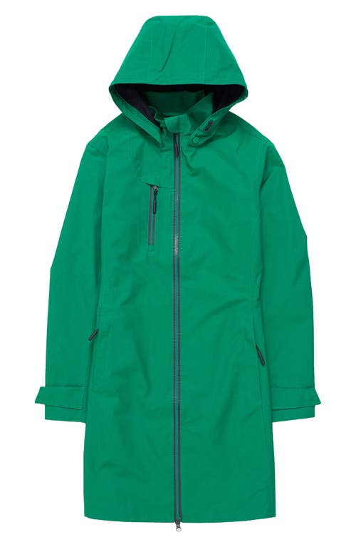 Seasalt Cornwall Coverback Waterproof Organic Cotton Raincoat With Removable Hood In Glade