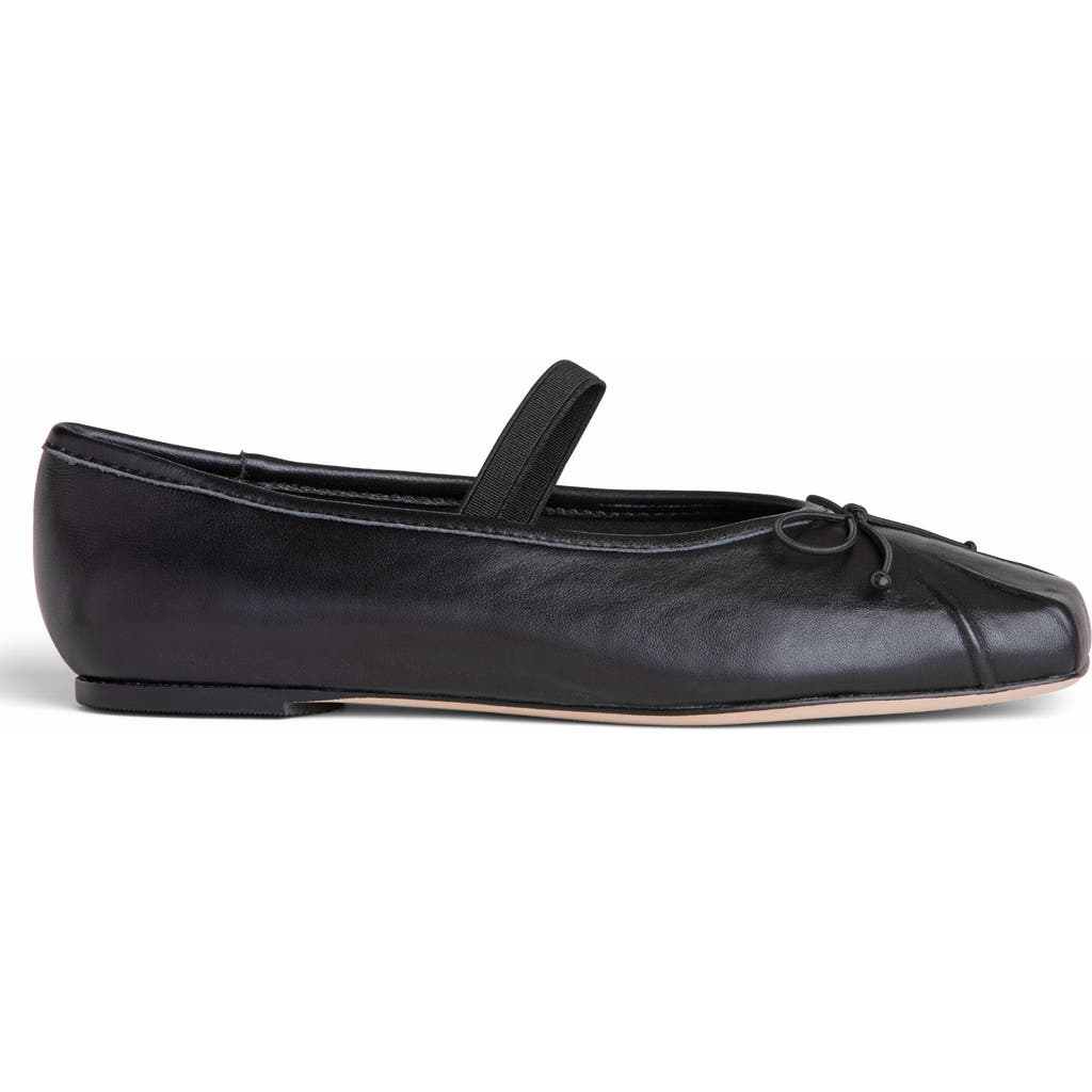 Allegra James Cossie Leather Ballet In Black