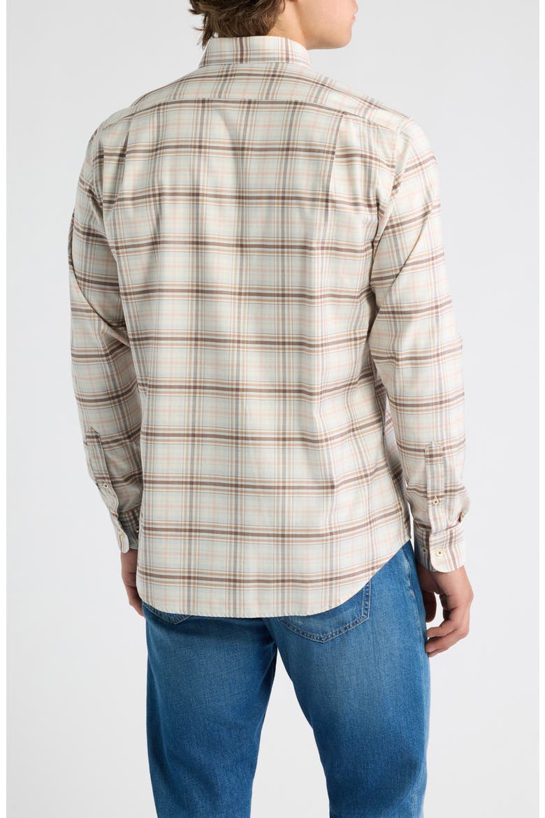 Palisades Plaid Stretch Cotton Shirt, Alternate, color, CORK