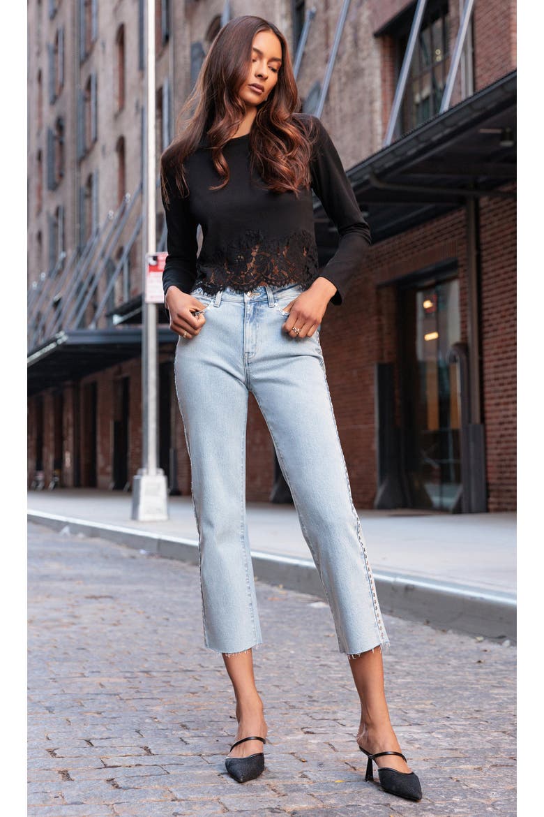 Han Stud Jeans, Alternate, color, Light Blue/Silver