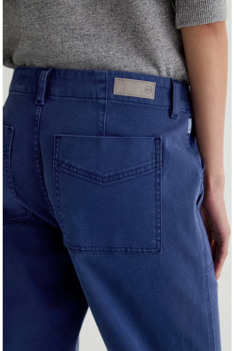 Analeigh High Waist Ankle Straight Leg Twill Pants, Alternate, color, SULFUR PACIFIC NAVY