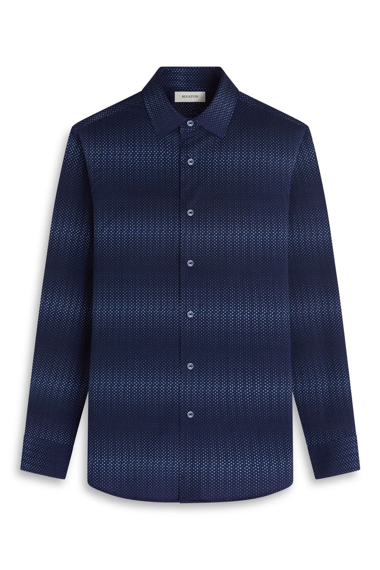 James OoohCotton® Gradient Geo Print Button-Up Shirt, Alternate, color, NAVY