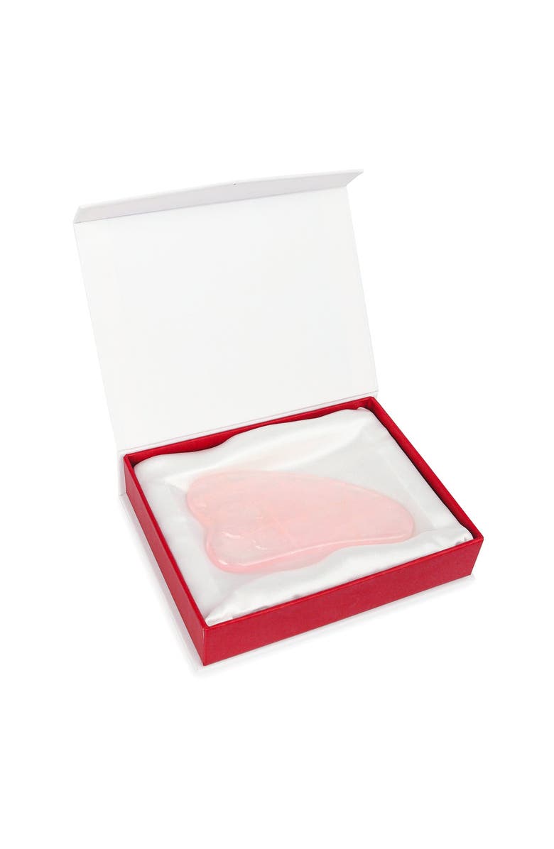 White Lotus Beauty Premium Rose Quartz Gua Sha, Alternate, color, Pink