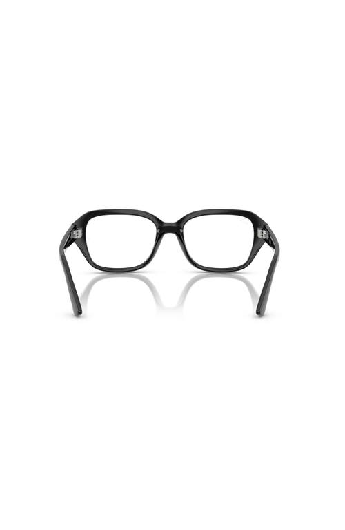 Ray Ban Ray-ban 53mm Square Optical Glasses In Black