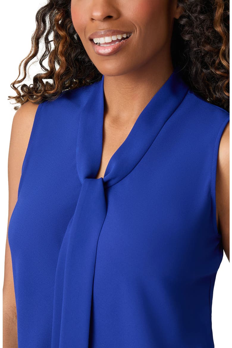 Sleeveless Tie Front Top, Alternate, color, ROYAL