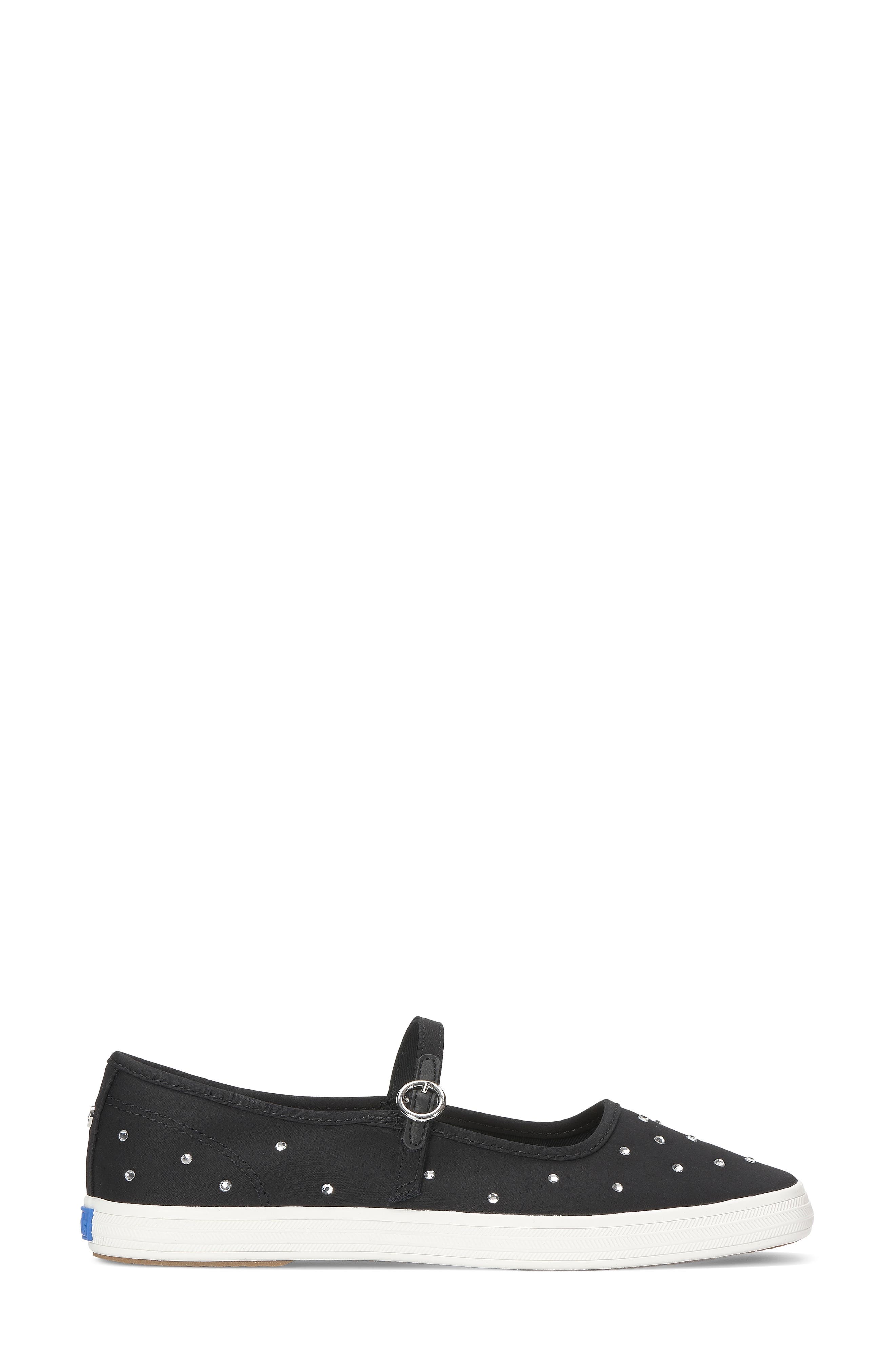 Square Toe Mary Jane Sneaker, Alternate, color, BLACK