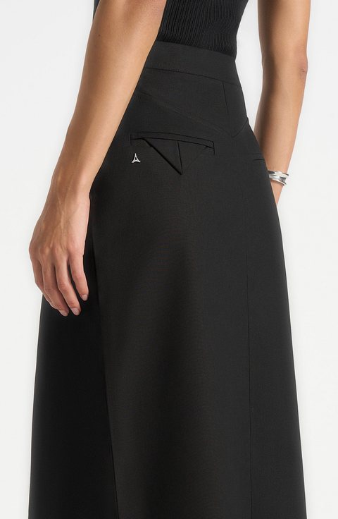 Regine Tailored A-Line Maxi Skirt