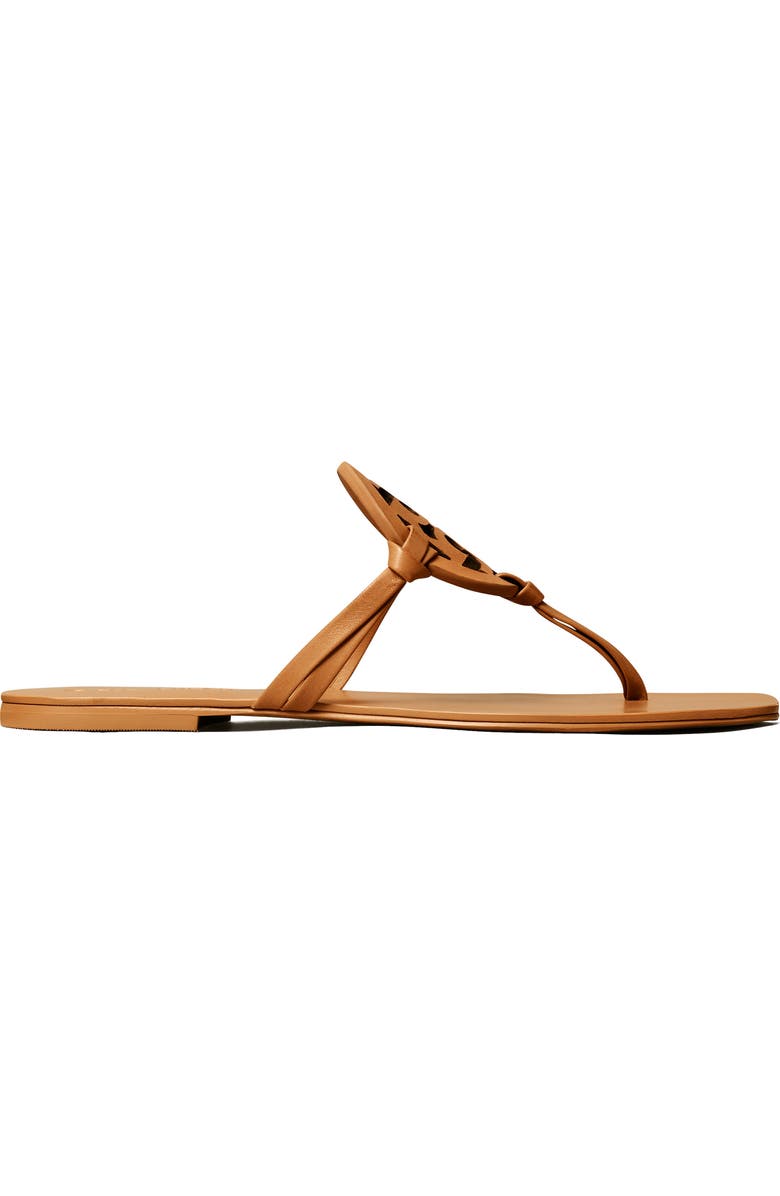Tory Burch Miller Square Toe Sandal, Alternate, color, Caramel Corn