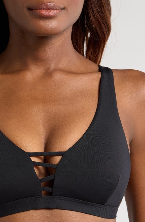 Sea Level X India Hicks Lattice Bikini Top In Black