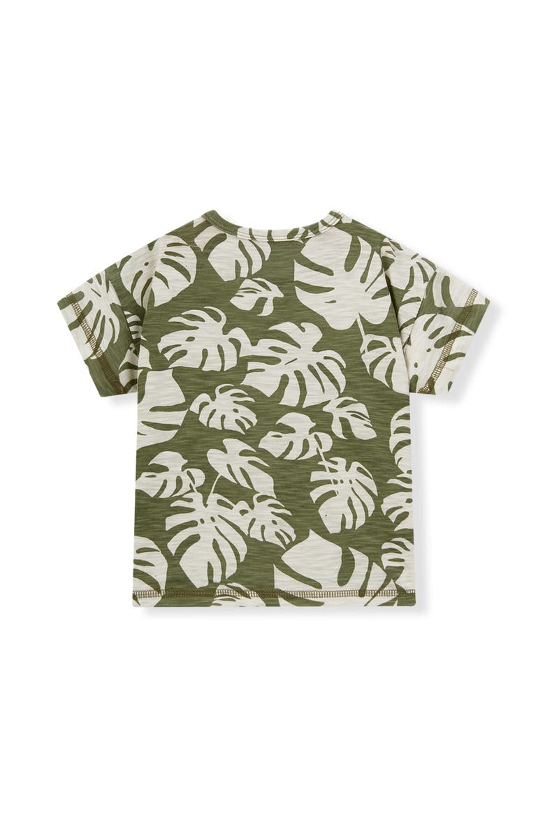 Slub Cotton Pocket Tee, Alternate, color, Island Leaf Silhouette
