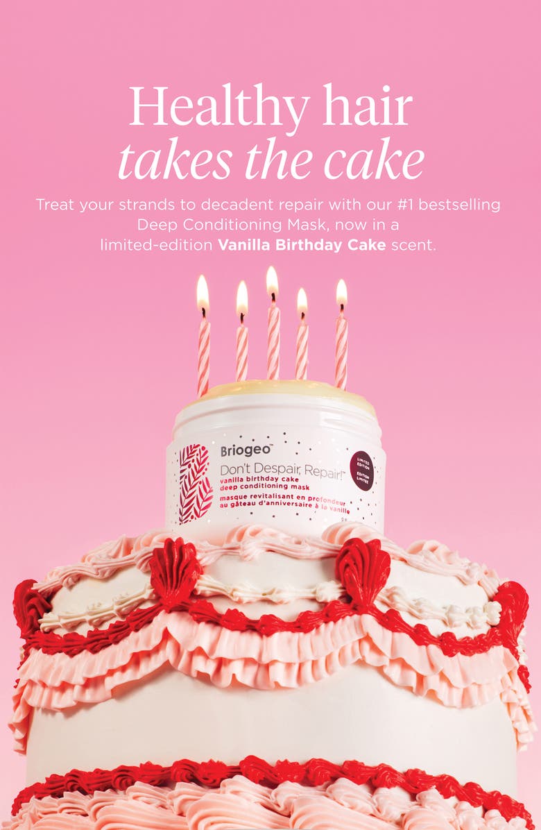 Briogeo Don't Despair, Repair! Vanilla Birthday Cake Deep Conditioning Mask, Alternate, color, 