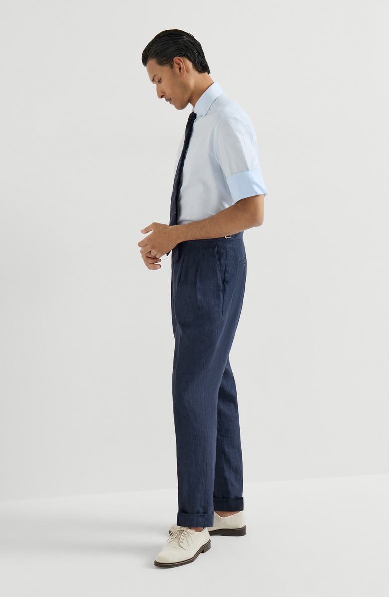 Brunello Cucinelli Tailor fit trousers, Alternate, color, Blue