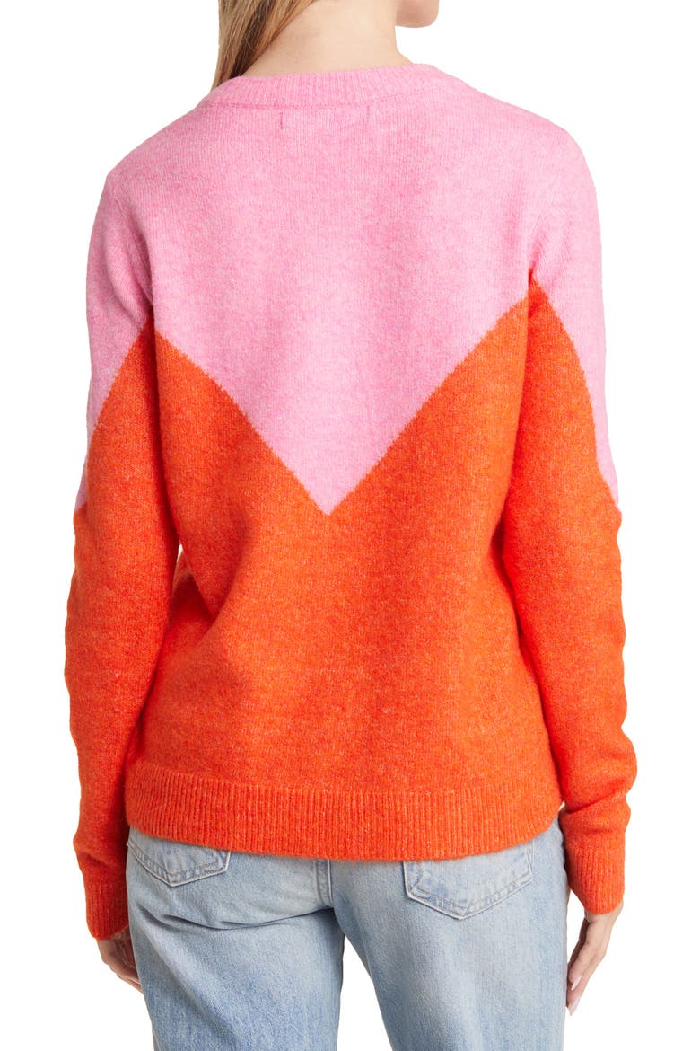 Plaza Colorblock Crewneck Sweater, Alternate, color, SACHET PINK DETAIL W