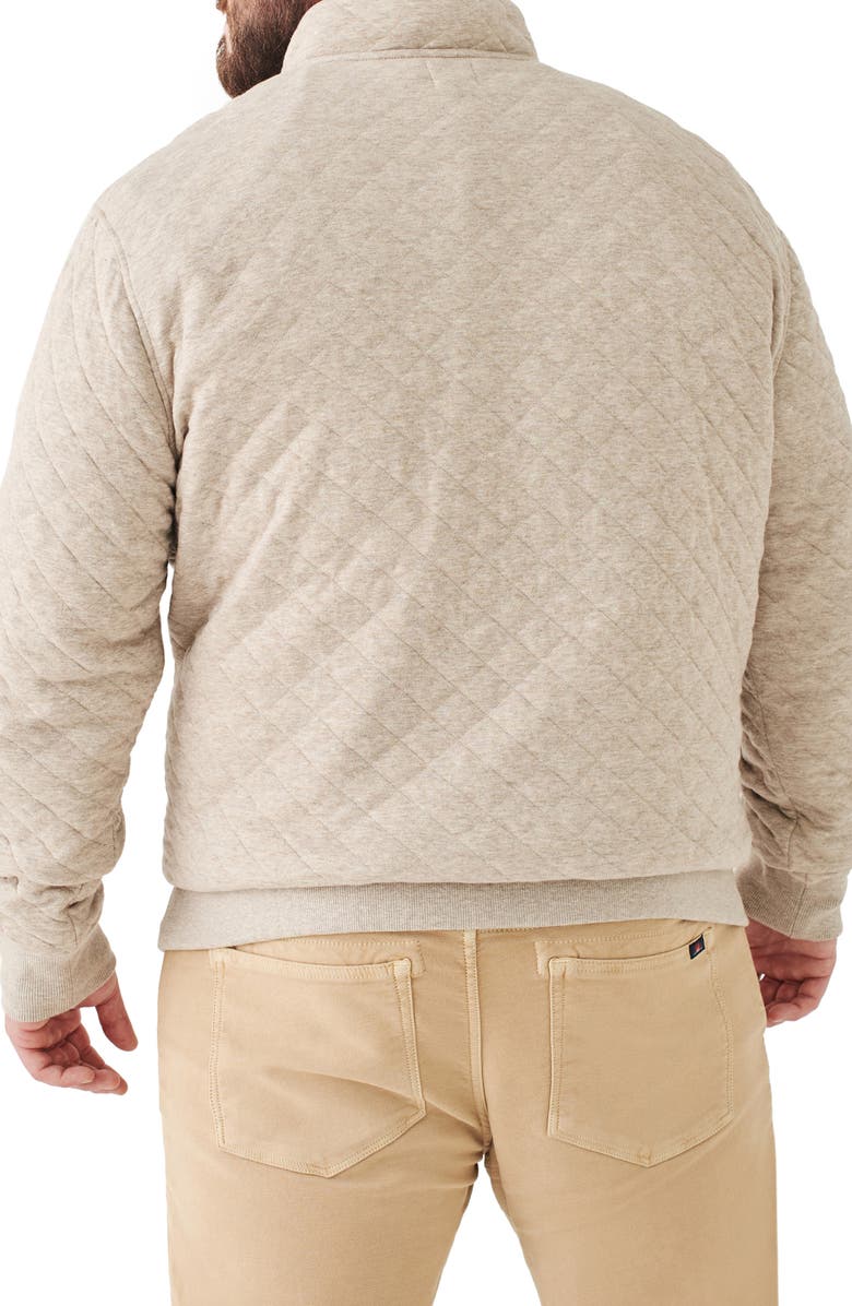 Faherty Brand Epic Quilted Fleece Pullover, Alternate, color, Oatmeal Melange