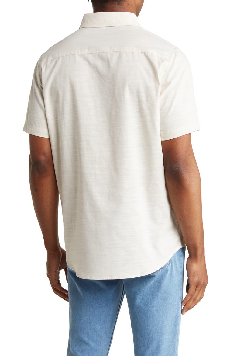 Lennox Short Sleeve Button-Up Shirt, Alternate, color, SAND