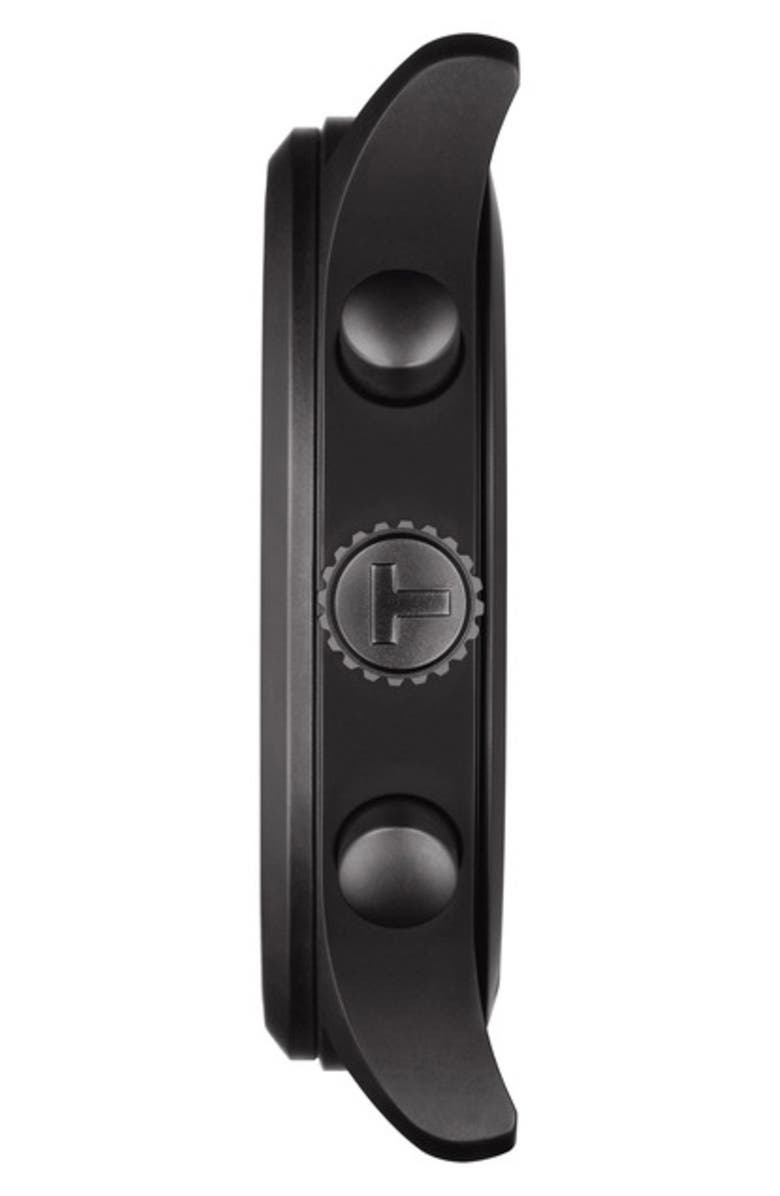 Tissot Chrono LX Twill Strap Swiss Quartz Watch, 45mm, Alternate, color, Black