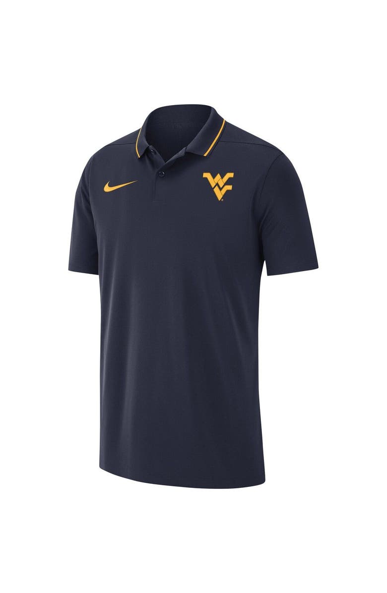 Nike Men's Nike Navy West Virginia Mountaineers 2023 Coaches Performance Polo, Alternate, color, Navy