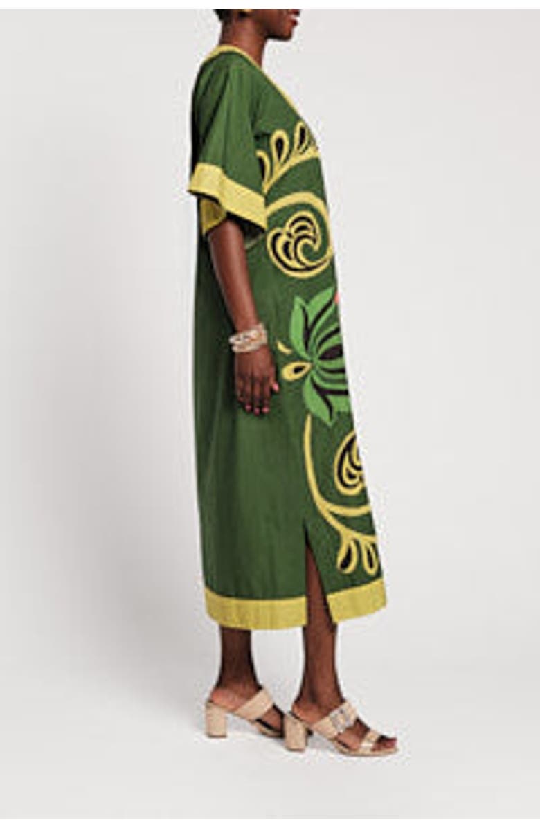 Frances Valentine Delightful Canopy Caftan, Alternate, color, Green/Multi