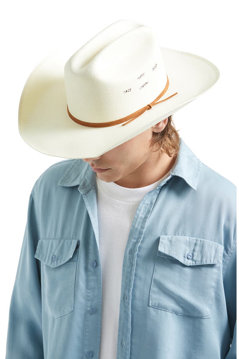 Laredo Straw Cowboy Hat, Alternate, color, BONE