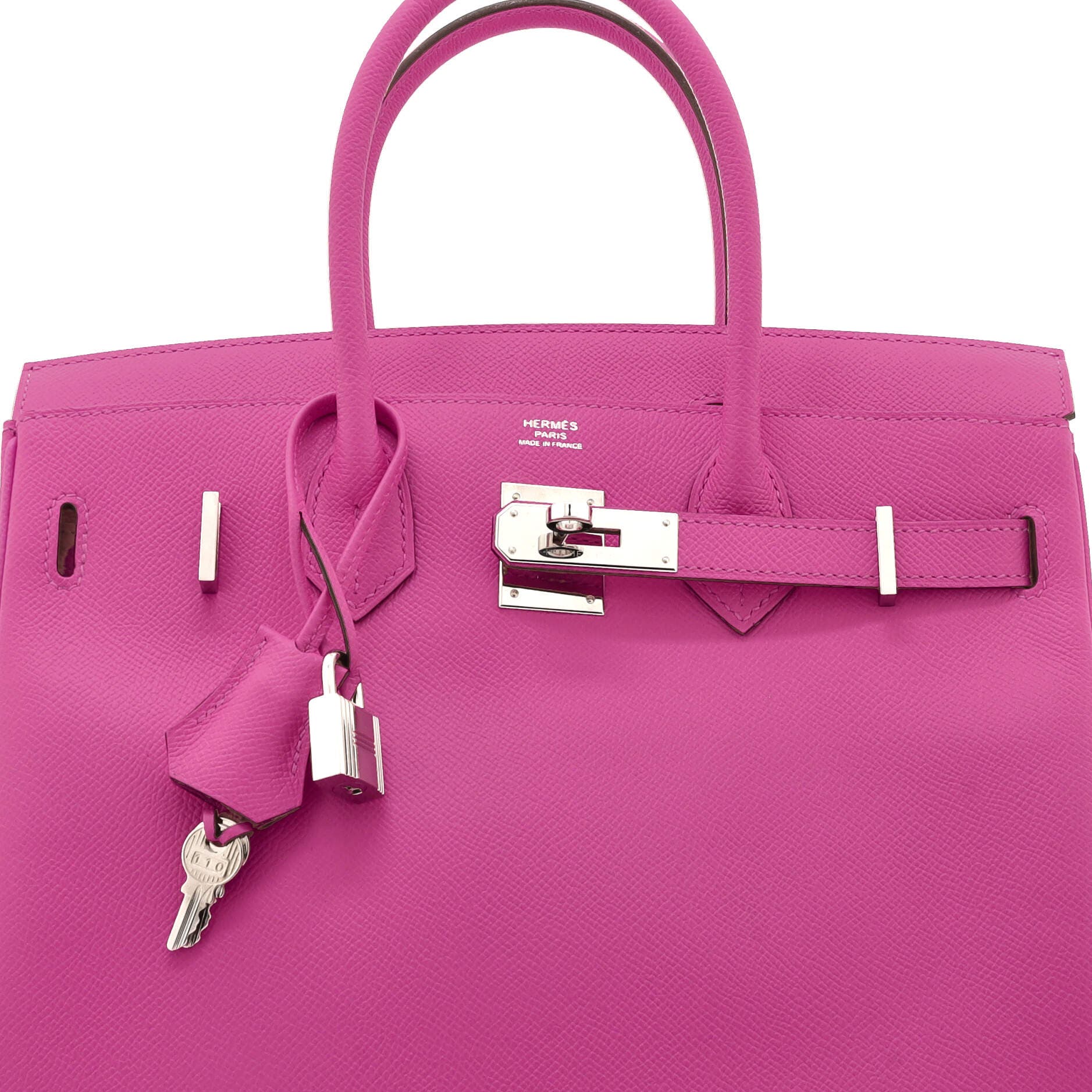 Pre-Owned Hermes Birkin Handbag Pink Epsom with Palladium Hardware 30, Alternate, color, 