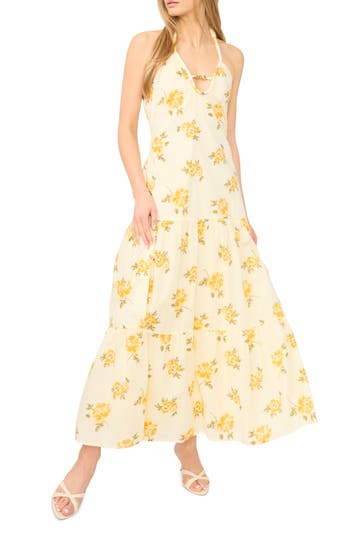 Parker Halter Maxi Dress In Yellow