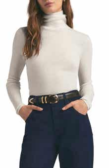 Amelia Rib Merino Wool Turtleneck Top