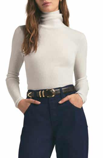 Amelia Rib Merino Wool Turtleneck Top