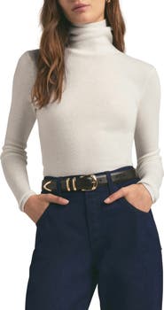 Favorite Daughter Amelia Rib Merino Wool Turtleneck Top
