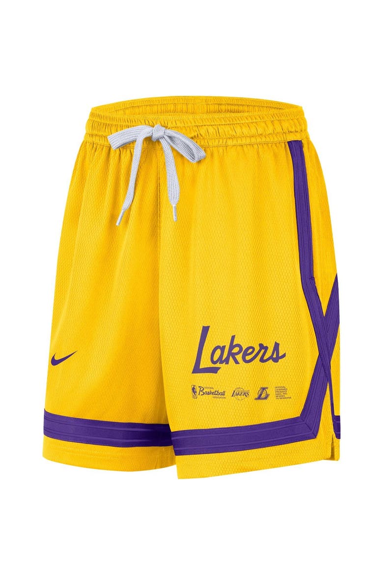 Women's Nike Gold Los Angeles Lakers Crossover Performance Shorts, Alternate, color, Gold