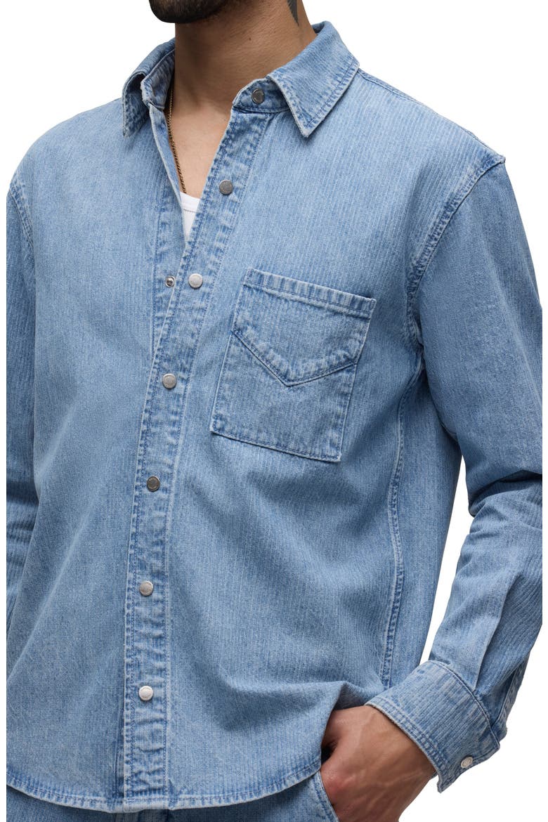 Denim Snap-Up Shirt, Alternate, color, CAMDEN