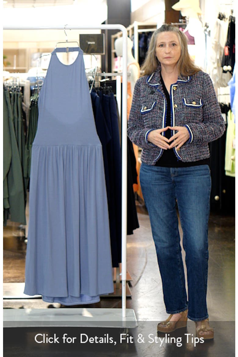 Clara Halter Neck Knit Midi Dress video